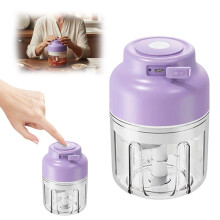 Elektrische mini-voedselhakker paars 250 ml USB draadloos
