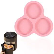 Moule à œufs en silicone, moule rond à 3 cavités