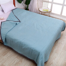 1pc Summer Cooling Quilt, Cotton Cold Blanket for Hot Sleepers & Night Sweats, Washable, 78.786.6in, Blue
