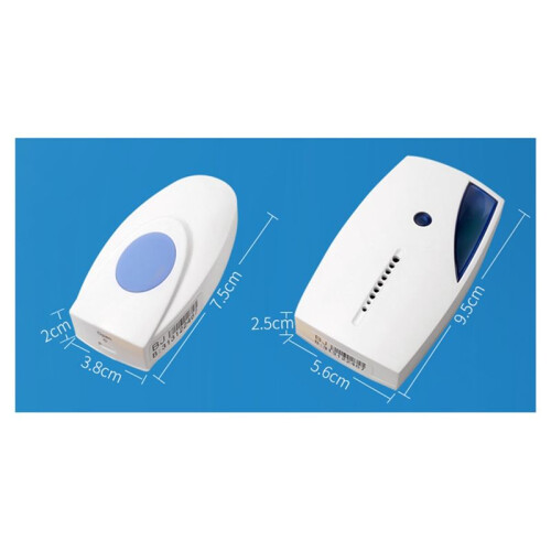 Remote Controlled Wireless Doorbell with Led Indicator for Home Office Use Door Bell System Security 2