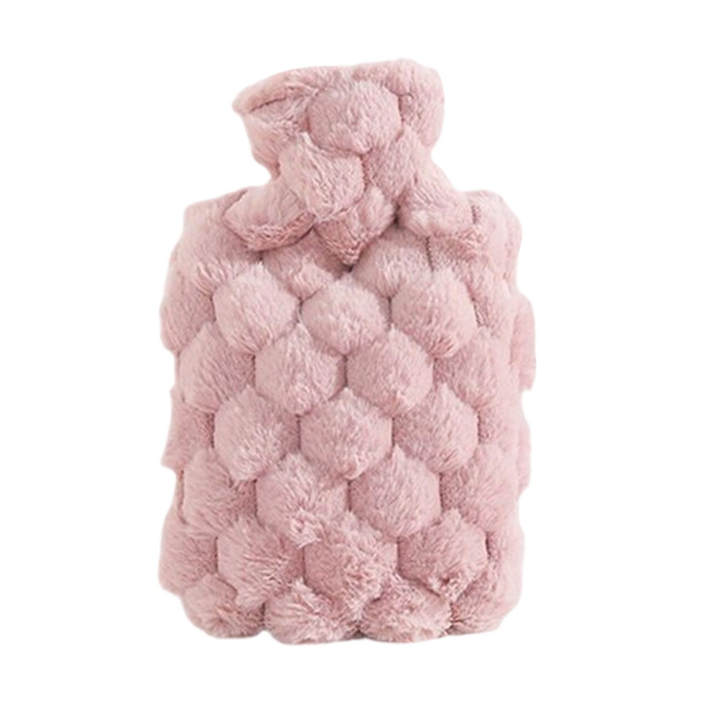Hot Water Bottle with Plush Cover and Hand Pocket, 1.5L
