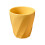 Vaso de plástico reutilizable y apilable de color amarillo. 1