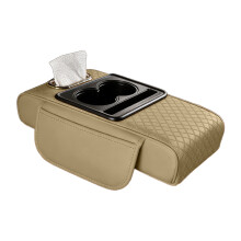 Funda para consola central 2026, cojín para reposabrazos central 4 en 1 con portavasos y soporte para teléfono, protector de almacenamiento