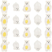 KALLORY resin animal sculptures bear figurines 20pcs