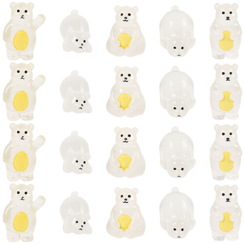 KALLORY hars dierensculpturen, berenbeeldjes, 20 stuks