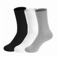 3 paia di calzini eleganti da donna, taglia 6-9, leggeri, sottili, casual, a mezza gamba (nero/bianco/grigio)