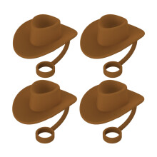 Straw Covers 10mm Hat Straw Straw Toppers for Cups 30 40 Funny Cute Straw Cover Cup Accessories Straw Covers 4 PCS Multicolor Cowboy Hat