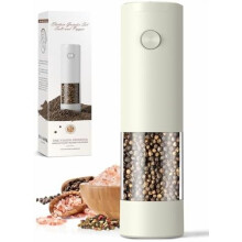 Electric Salt and Pepper Grinder Set Adjustable Coarseness