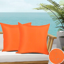 Housses de coussin imperméables, 45 x 45 cm, housses de coussin d'extérieur résistantes pour terrasse, canapé, tente – Compatibles avec les