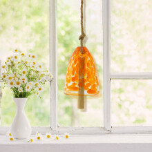 Lot de 3 carillons éoliens en verre pour l'extérieur, carillons éoliens en mosaïque florale, clochettes mélodieuses, cadeau commémoratif pour