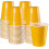 340 ml gule plastikfestkopper, 100 stk. 1