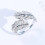 Anello aperto da donna in rame con strass 1