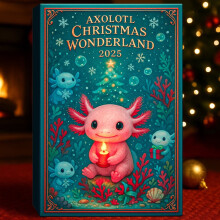 Axolotl adventskalender, kerstdecoratie voor thuis