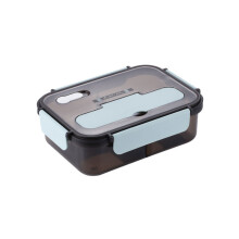 Bento lunchbox met 3 compartimenten, geschikt voor de magnetron.