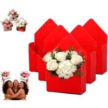 Valentinstag-Geschenkverpackung mit Blumenmuster, 5 Stück