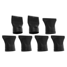 Universal Hair Dryer Nozzle Set for Salon Use Black Plastic Styling Attachments Efficient Design 2 Count