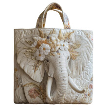 Gesteppte Schultertasche für Damen mit Blumenmuster