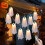 Φωτάκια LED σε σχήμα φαντάσματος για το Halloween με τηλεχειριστήριο 8.2FT10 1