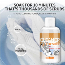 Upgraded Shoe Cleaner Agent – 250ml Multi-Use White Sneaker Cleaner for Leather, Canvas, Fabric, Tennis Shoes; Compatible with All Shoe Types