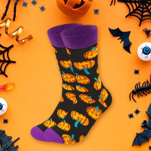 Halloween cartoon knee-high socks unisex 1 pair