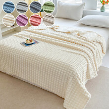 Purple Fleece Sofa Throw Blanket 79x71 in