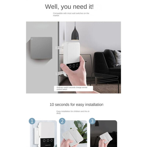 Automatic Light Off Handy Gadget Dormitory Upper Wireless Remote Control  Panel Wiring Free Wall Notepaper 1