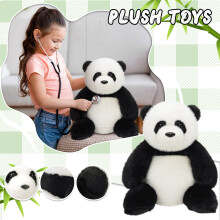 Panda sorozatú puha szövet babapárna – aranyos plüss játékpárna kanapéra/ágyra, születésnapi ajándék 3 éves kortól gyerekeknek