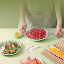 Confezione da 100 coperture per alimenti monouso, pellicola trasparente in plastica spessa e a prova di perdite per ciotole e piatti – Ideale per