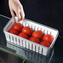 Boîte de conservation hermétique avec panier d'égouttage amovible, sans BPA, compatible micro-ondes et lave-vaisselle, 31,2 x 16,3 x 11,4 cm,