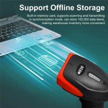 Scanner de Codes-Barres 2D Portable Sans Fil 2,4 GHz, , Lecteur de Codes QR 1D 2D, Lecteur de Codes-Barres Filaire.