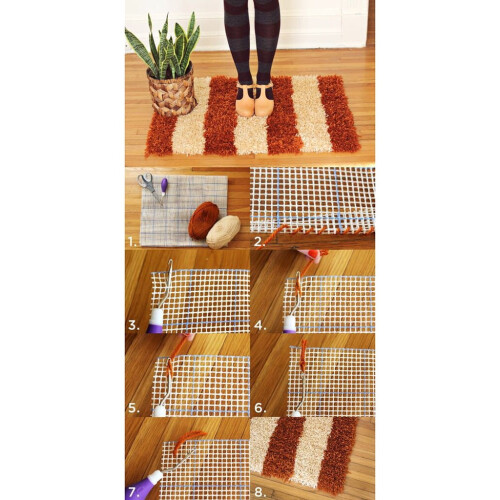 Pattern Rug Hooking Mesh Canvas Wooden Bent for Latch Hook Kit Tool for 2