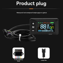 36V 48V 26A Brushless Controller GD02 Meter LCD Display 24V-60V+130X Throttle Kit for Electric Scooter E-Bike Repair Kit