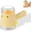 Yellow Ceramic Salt Pepper Shaker3oz 1