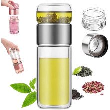 Infuseur à thé en verre à double compartiment 280 ml