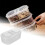Luchtdichte voedselcontainer met twee compartimenten, wit 3