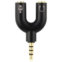 Adaptateur Répartiteur de Casque 3,5 mm (Microphone + Audio) Mâle Vers Femelle Stéréo, Ligne Y pour Smartphone, Lecteur MP3/MP4.
