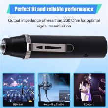 Clip Style 3.5mm Female Screw Microphone Conversion Plug for Condenser Instrument Mic, 48V Phantom Power Adapter 3.5-XLR