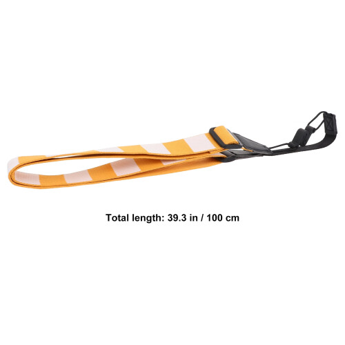 Yellow Ukulele Strap Adjustable Cloth Instrument Belt with Double Hooks for Adults 1
