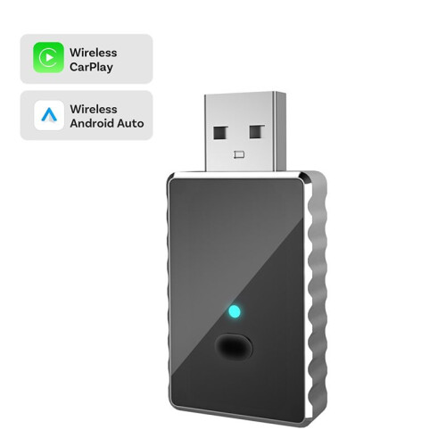 Wired to Wireless Carplay Android 2 in 1 Automatic Adapter Car Gadget  Box Plug and  Wifi Fast Connection