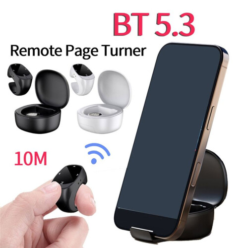 JX-12Pro e-Book Page Turner  Wireless Ring Remote Control Touch Screen Page Clicker Video Photo Taking Nero 2