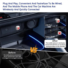 2-i-1 Trådlös CarPlay-Adapter för Android Auto-Adapter WiFi Snabb Anslutning för Trådbunden CarPlay Android Auto A