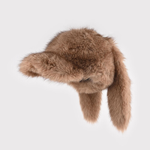 Rabbit Ear Winter Hat Soft Faux Mink Baseball Cap 1 1