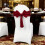 Red satin chair bow ties set elastic back 12 pcs 4