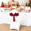 Red satin chair bow ties set elastic back 12 pcs 5