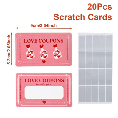 Valentine's Day scratch card handmade coated interactive 1