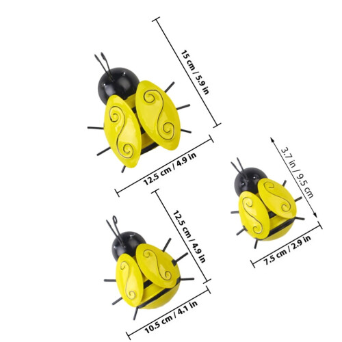 Bienen-Wandskulptur für den Außenbereich (4-teilig) 1