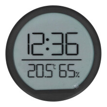 Digitale wekker met thermometer, hygrometer, werkt op batterijen, heeft een achtergrondverlichting, een kalenderweergave, een binnenklimaatmonitor en