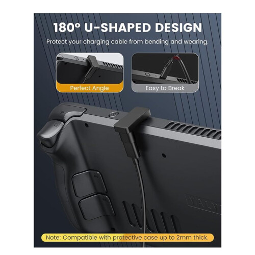 180 Degree Angle TC to TC Adapter U-Shaped Adapter Connector PD 100W/10Gbps Type-C 180 Extender 1