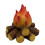 Christmas campfire lamp resin charcoal battery-powered 2