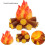 Christmas campfire lamp resin charcoal battery-powered 4